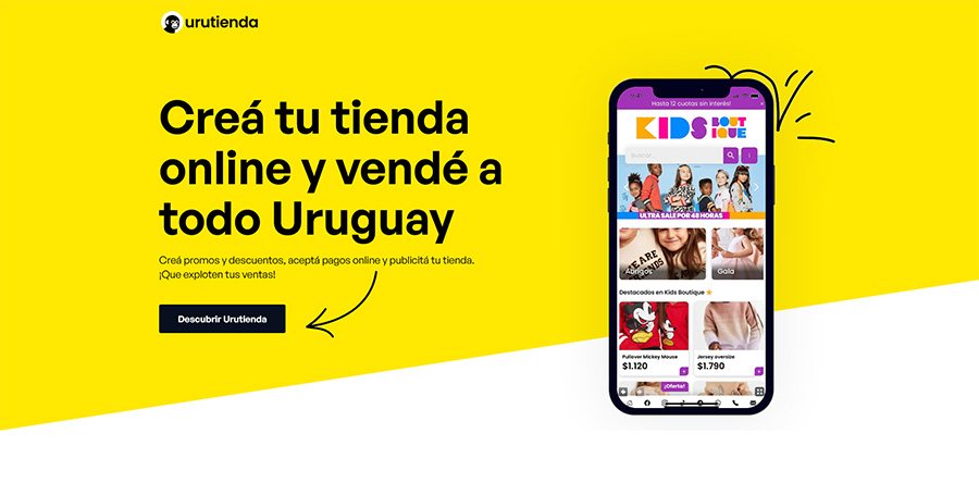 Diseño de la web Urutienda para e-commerce